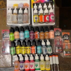 Art Supplies - Alcohol Ink & Resin Tint 51 Items total